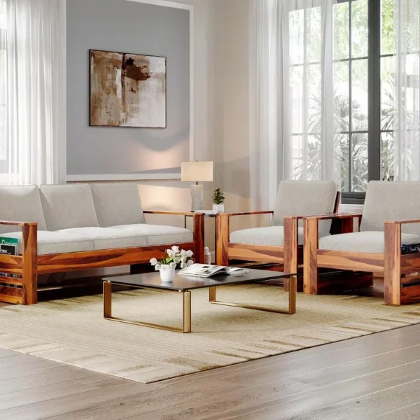 Bahamas Sheesham Wood Sofa Set
