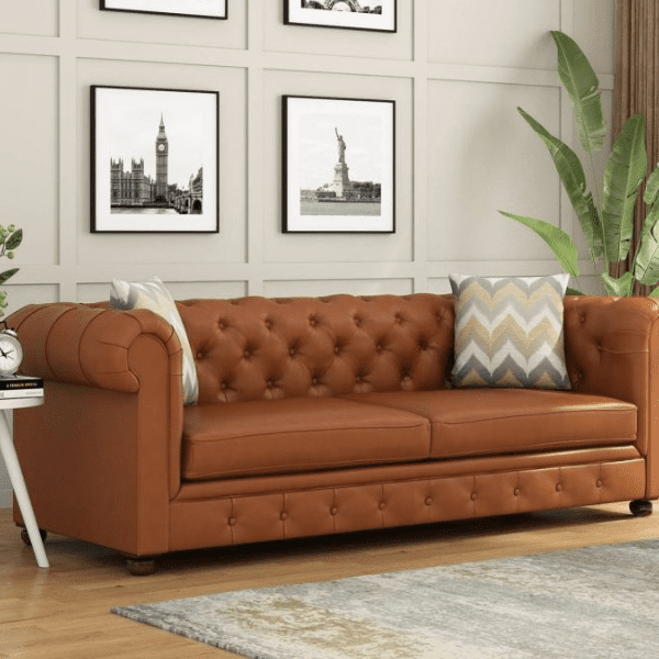 Henry 3 Seater Leather Sofa
