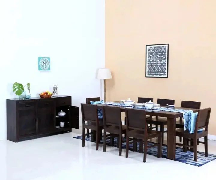 Acro Solid Wood 8 Seater Dining Table Sets (3)