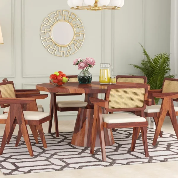 Chilton 6 Seater Round Dining Table set
