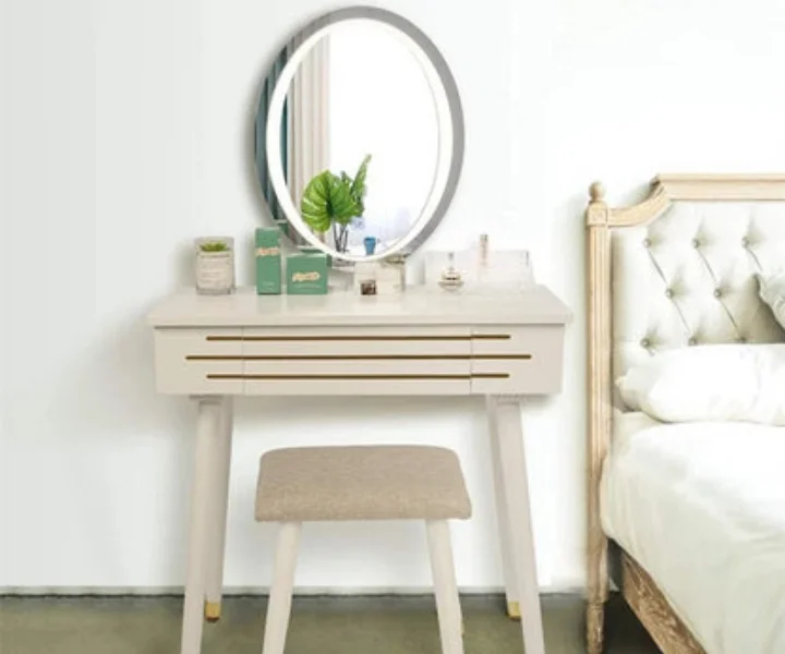 Dressing Wide Vanity Set with Stool (1)