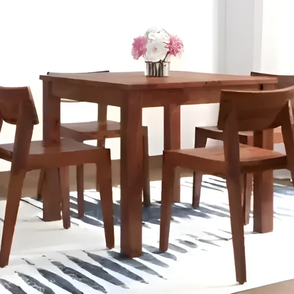 Hina Rami Solid Wood Sheesham 4 Seater Dining Set
