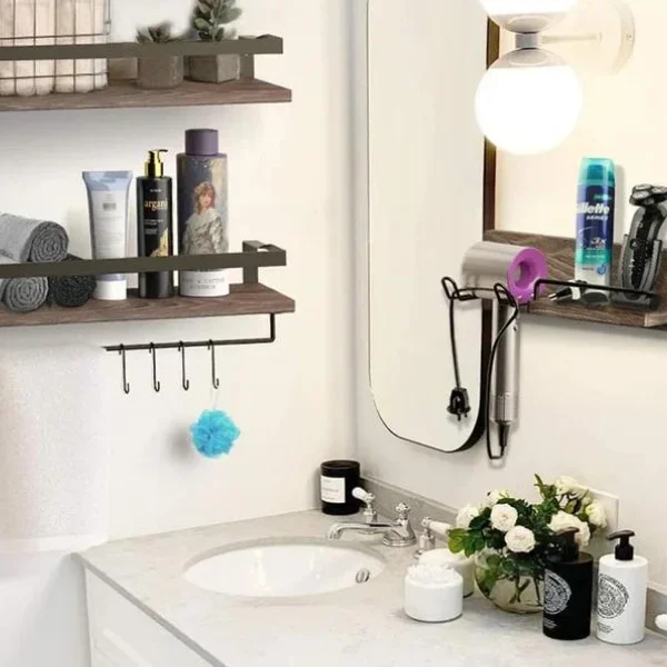 Holder for Bathroom, Kitchen- Set of 3 Shelves