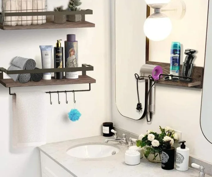 Holder for Bathroom, Kitchen- Set of 3 Shelves (3)