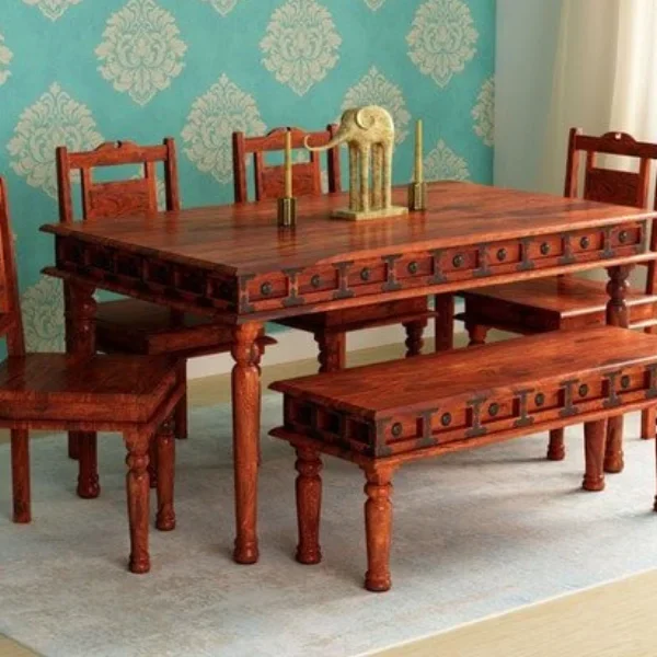 Kuber  Wood Six seater Dining set