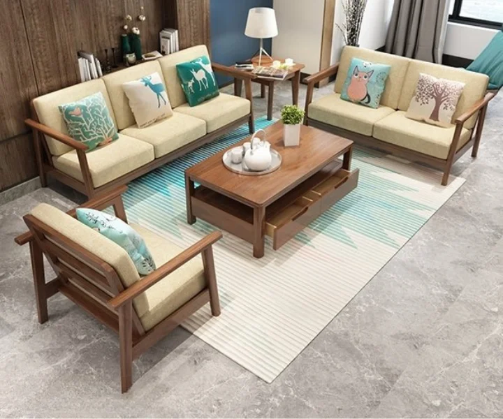Classic Sheesham wooden sofa set (5)