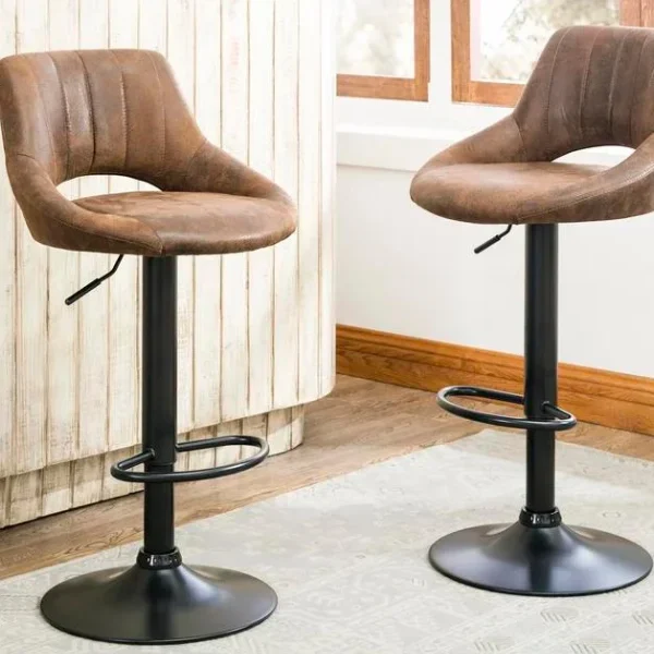 Newville Swivel Adjustable Height Bar Stool