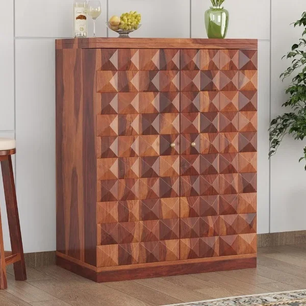 Urban large Solid Sheesham Wood Bar Cabinet